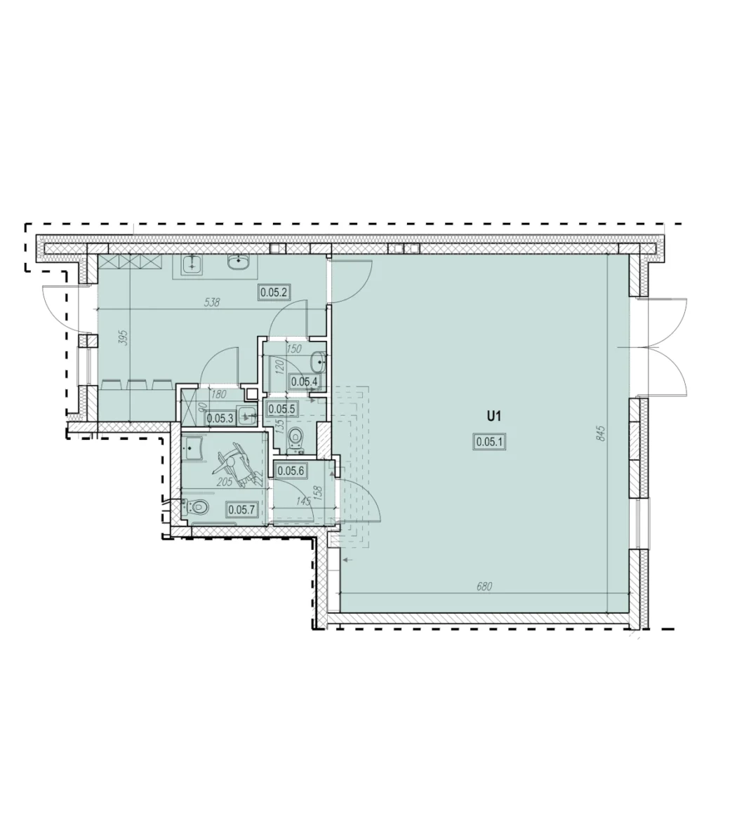 Wizualizacja lokal usługowo handlowy nr 1