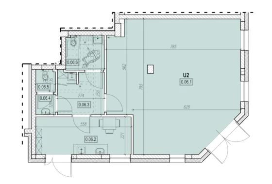 Wizualizacja lokal usługowo handlowy nr 2