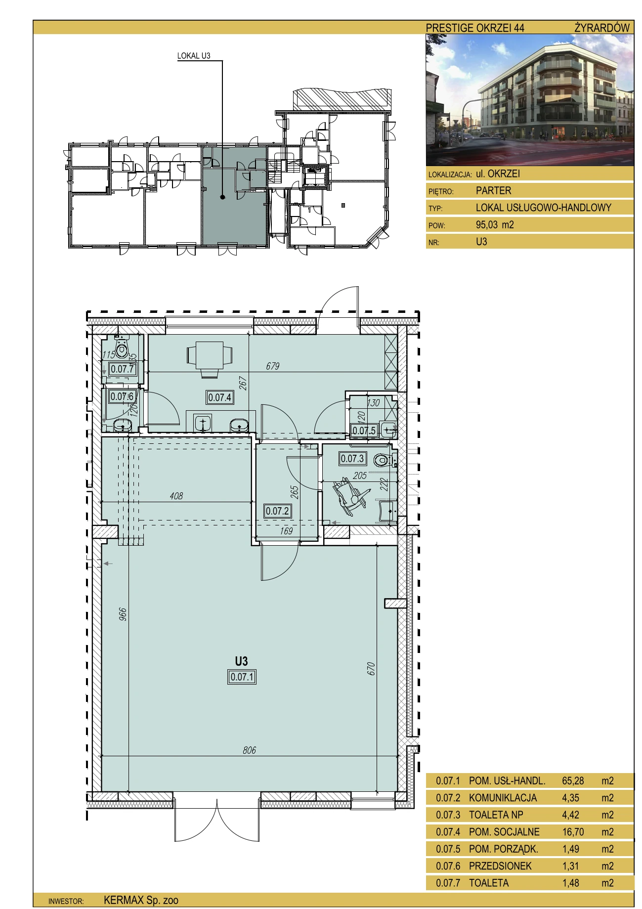 U3 Prestige Okrzei44 karta lokalu
