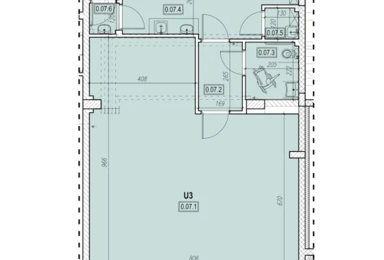 Wizualizacja lokal usługowo handlowy nr 3
