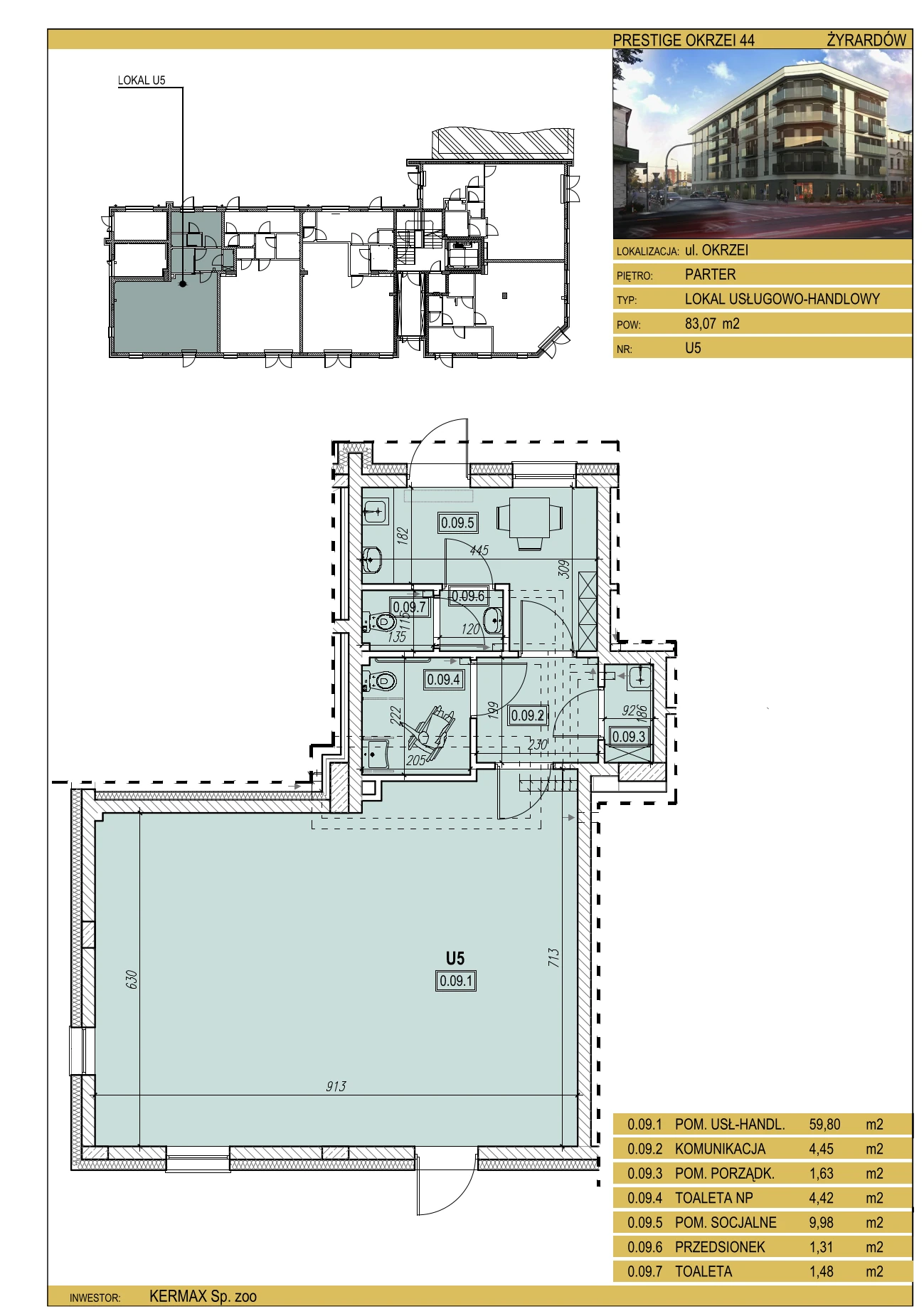U5 Prestige Okrzei44 karta lokalu