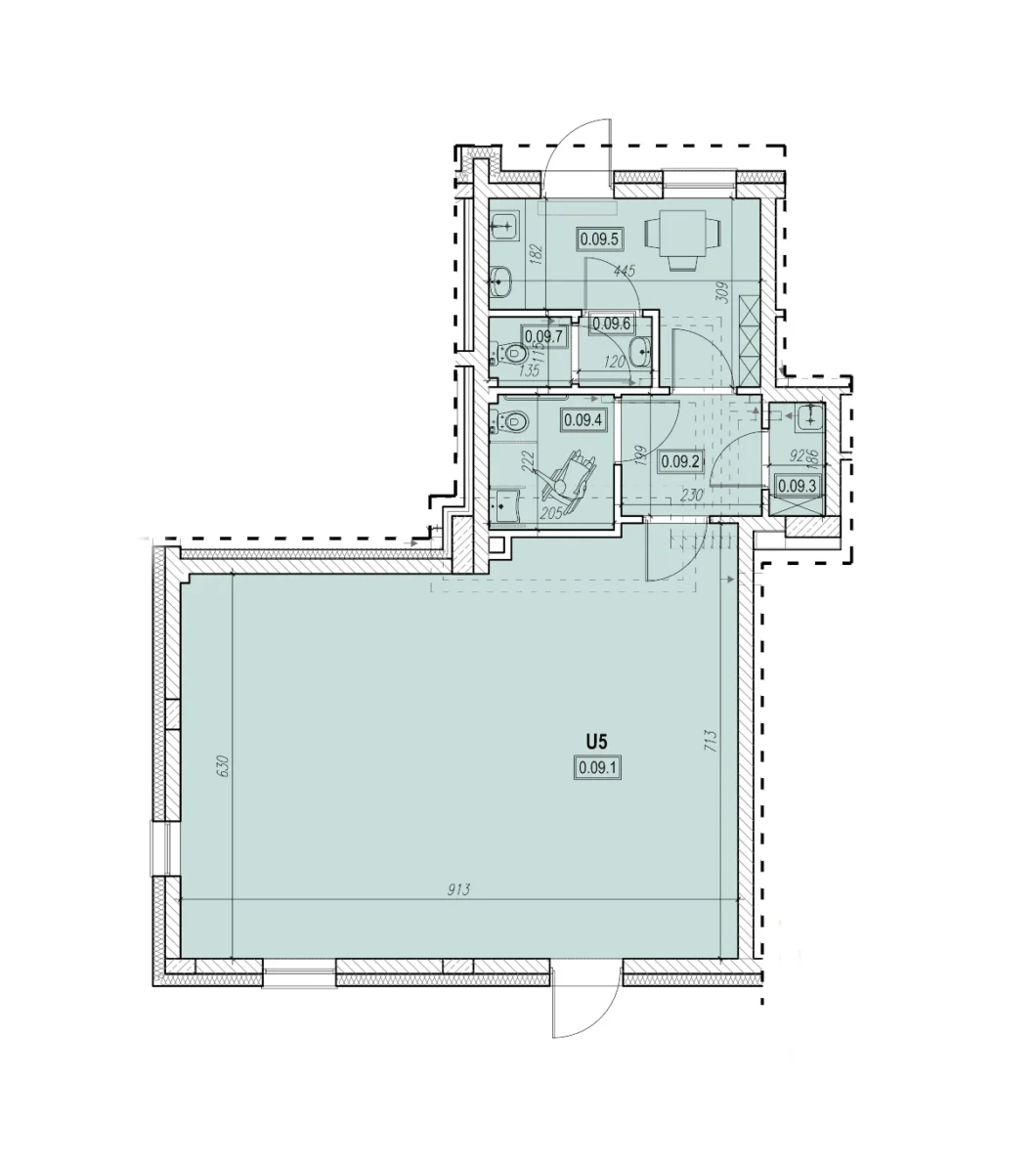 Wizualizacja lokal usługowo handlowy nr 5