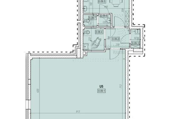 Wizualizacja lokal usługowo handlowy nr 5