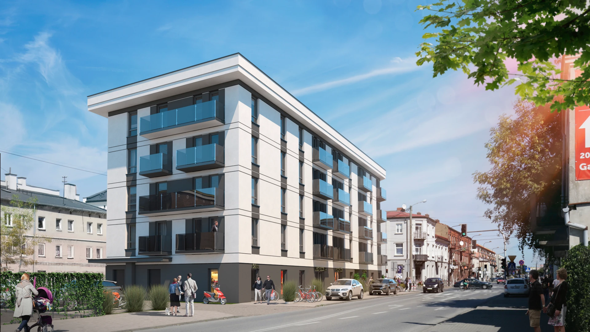 Wizualizacja Prestige Okrzei 44 widok z boku